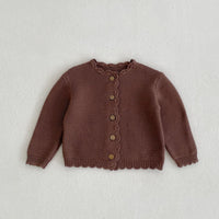 All-match Men And Women Baby Children's Round Neck Handmade Top