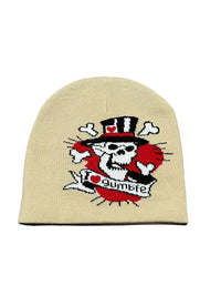 Knitted Skull Jacquard Cold-proof Warm Wool Hat