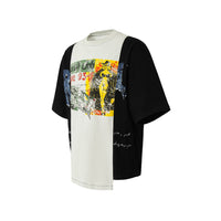 Broken Collage Deconstruction Printed T-shirt Summer Street