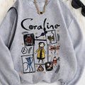 Cartoon Coralin Printed Ins Trendy Cool All-match Women's Sweater