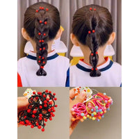 Baby Red Bead Hair Tie
