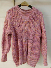 Autumn And Winter New Women's Wool Turtleneck Pullover Twist Long Sleeve Loose Knitted Bottoming Shirt
