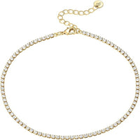 Simple Natural Versatile Single Row Rhinestone Anklet