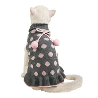 Polka Dot Dog Cat Lotus Leaf Skirt Sweater