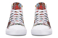 Printed Couple High Top Canvas Shoes