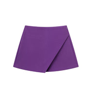 Women's Fashion Solid Color Asymmetric Half-body Skirt
