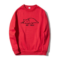 Round Neck Sweater Lazy Cat Letter Long Sleeve Top