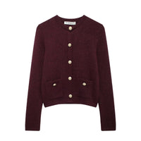 Knitwear Women's Round Neck Solid Color Loose Pullover Leisure
