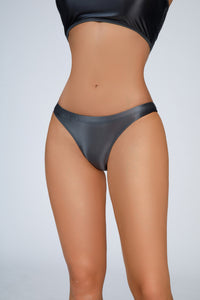 Silky Glossy Low-rise Panties With A Sheer Sexy Design