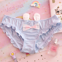 Japanese Underwear  White Girl Rabbit Ice Silk