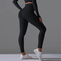 Seamless High Waist Nude Feel Yoga Pants Female Slim Fit Fitness Pants