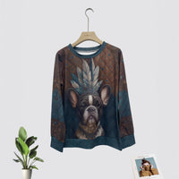 Christmas Digital Printing Sweater Casual Round Neck Long Sleeve