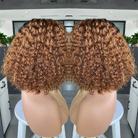 Cross-border E-commerce Exclusively For Ombre Curly Bobo1b30 Human Hair Lace Wig