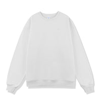 Solid Color Fleece-lined Crew Neck Sweater Men's Loose Heavy Thickening