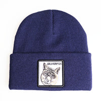 Winter Animal Embroidered Knitted Wool Hat