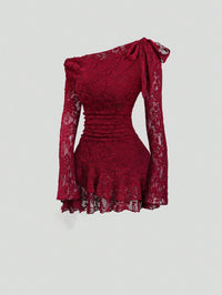 High Quality Red Dress With A Small Stature