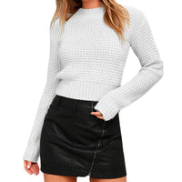 Long-sleeved Knitted Pullover Round Neck Slim Fit Sweater