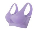 Breathable Bra Large Size No Steel Ring Hollowed Out Mesh