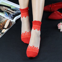 Women's Invisible Lace Women Silicone Anti-slip Socks