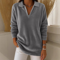 Casual Loose Fashion Retro Long-sleeved Pullover Fleece Sweatshirt