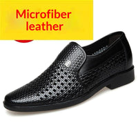 Mens Breathable Hollowed-Out Casual Leather Sandals