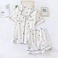 Women's Fashion Simple Short-sleeved Shorts Home Wear Set