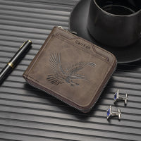 Short Retro Embossed New Horizontal Men's Wallet