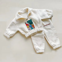 Nordic Style Two-piece Set Colorful Pattern Spring And Autumn Men's And Women's Baby Fashion Versatile