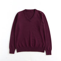 School-supplied Dark Gray Long-sleeve Knit Top