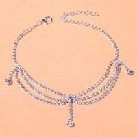 European And American Flow Rhinestone Multi-layer Anklet Ins Style Ornament