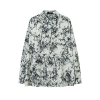 Bamboo Forest Printing Loose Shirt Men