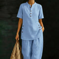 New Casual Shirt And Wide-leg Pants Two-piece Set