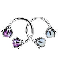Dragon Claw Nose Ring Ornament Horseshoe  Zircon Piercing Jewelry Ornament