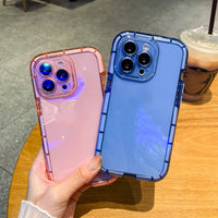 Transparent Candy TPU Color-contrast Fall-proof Protective Sleeve