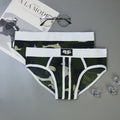 Men's Mesh Camouflage Low Waist Briefs