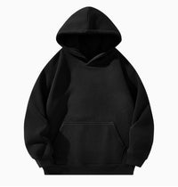 Solid-color Hooded Sweatshirt Unisex Simple Fleece-lined Thickened Hoodie