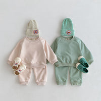 Children's Cotton Comfortable Solid Color Casual Suit