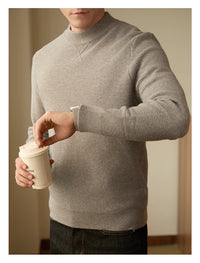 Men's Thickened Long-sleeved Round Neck Simple Casual All-match Sweater
