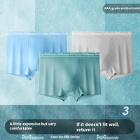 Summer Men's Underwear Ice Silk Boxer Breathable Trendy