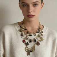 Multilayer Layered Design Vintage Geometric Necklaces