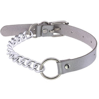 Leather Ring Neckband Necklace O-ring Neck Band
