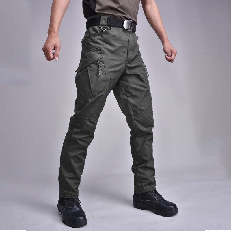 Tactical Pants Plaid Fabric IX9 City Military Fans Multi-pocket Overalls