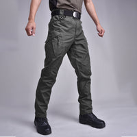 Tactical Pants Plaid Fabric IX9 City Military Fans Multi-pocket Overalls