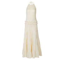 Summer Fashion Backless Halter Pleated Dress
