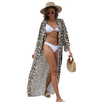 Casual Resort Printed Pullover Bikini Swimsuit Cover-Up Sun Protection Clothing