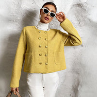 Womens Slim-fit Chanel-inspired Elegant Coat