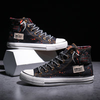 Men's Denim Canvas Shoes Trendy High-top Shoes