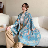 All-matching Thickened Double-sided Student Scarf Dual-purpose Tassel Shawl