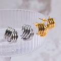 Multi-layer Cross Stud Earrings Titanium Steel Earrings