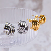 Multi-layer Cross Stud Earrings Titanium Steel Earrings